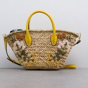 Zara Mini Raffia Basket Bag